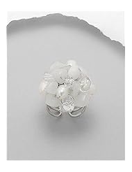 Natural Quartz Ring In White Base