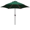 Lighted Market Umbrella Hunter Green - 9'