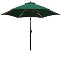 Lighted Market Umbrella Hunter Green - 9'