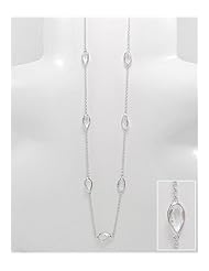 CZ Necklace In 92.5 Sterling Silver