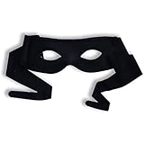 Mardi Gras Masquerade Black Bandit Super Hero Mask Zorro