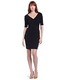 London Times  Women's Elbow Sleeve Belted Sheath Dress
