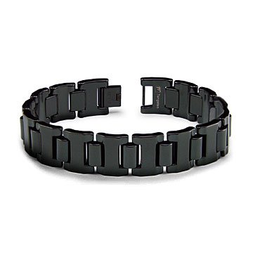 GLADIATOR Men’s Black Tungsten Carbide Link Bracelet