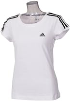 アディダス(adidas) ESS3ストライプTシャツ ホワイト&times;ブラック E08596 OT S2528