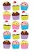 Stickopotamus Stickers Glitter Bright Cupcake