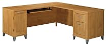 Bush Furniture Somerset L-Desk 71-Inch-box 1 of 2, Maple Cross