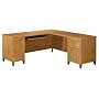 Bush Furniture Somerset L-Desk 71-Inch, Maple Cross