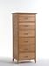 Sherwood 6 drawer narrow chest in natual ash