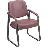 Anti-Microbial Reception Chair Burgundy Vinyl Upholstered