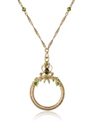 1928 Jewelry Ornate Magnifying Glass Necklace, 30"