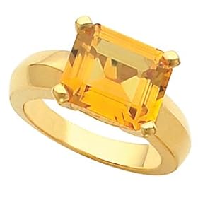 14K Yellow Gold Citrine Ring