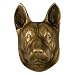 4W x 3D x 5H Michael Healy German Shepherd Bronze Door Knocker