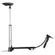 BV 11" High Pressure Micro Floor Pump, In-line Gauge, 140 psi, Reversible Presta Schrader, Long Hose, Frame Mount