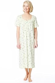 Short Sleeve Floral Print Pintuck Nightdress