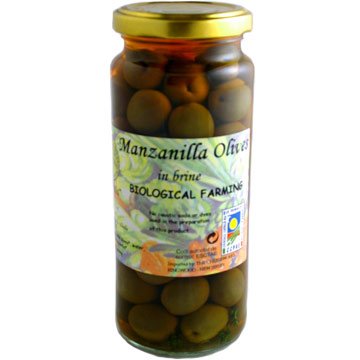 Manzanilla Green Olives from Spain - Organic - 3 jars by Cal Valls