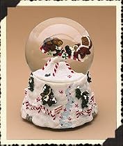 Boyds Bears Christmas Musical Waterball Santa Bear with Jingle, Jangle and Joe Northpole Pastimes #270523