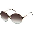 Carrera 10/S Women's Oval Modified Plastic Designer Sunglasses - Khaki Aqua Gold/Brown Gradient