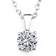 0.75 ct. E/SI1 GIA Certified Round 4 Prong Diamond Solitaire Pendant in Platinum