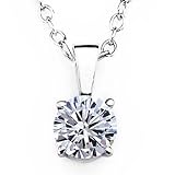 0.55 ct. G/VS1 GIA Certified Round 4 Prong Diamond Solitaire Pendant in Platinum