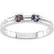 14K Yellow or White Gold Mother's Ring - 2 Stone