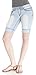 Angels Jeans Juniors Belted Light Wash Denim Cuffed Bermuda