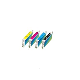 Remanufactured ink Cartridges replacement for EPSON T044 Set 4 Pack (BK,C,Y,M): Office Products
