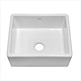 JULIEN F140 080000 Farmhouse White Fireclay Single Bowl Kitchen Sink 20,63