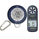 Ambient Weather WS-108-AR-816-KIT Portable Altimeter, Barometer, Thermometer, Clock and Compass with Wind Meter