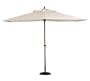 New Pottery Barn Wooden Rectangle Natural Color Umbrella (6.5' X 9.8' ) With Crank