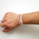 Bar & Event Security Wristbands - Drinking Age Verified - Set of 100