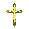 Heavenly Devotion Gold Tone Cross Tac Pin
