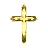 Heavenly Devotion Gold Tone Cross Tac Pin