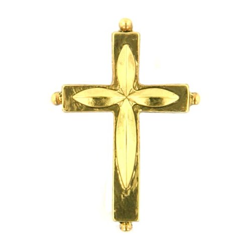 Childrens Toyshop  Jewelry : Heavenly Devotion Gold Tone Cross Tac Pin