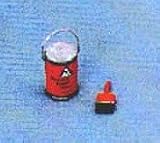 Miniature Paint Can with Paintbrush