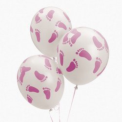 25 Baby Shower Party Pink Footprint Latex Balloons 11 25 Baby Shower Party Pink Footprint Latex Balloons 11