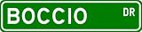 BOCCIO Street Sign ~ Personalized Family Lastname Sign ~ Gameroom, Basement, Garage Sign Novelty** ALUMINUM