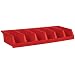 Akro-Mils 30312 System Bin Six Compartment Single Piece Shelf Storage Bin Unit, Red, Case of 5
