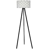 Brightech - Bijou Tripod Floor Lamp - Contemporary Design for Modern Living Rooms - Soft Ambient Lighting - Made with Natural Wood - Classic Black Wood