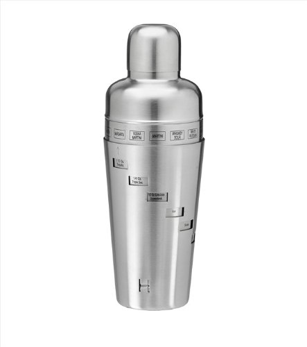 Kraftware Brushed Stainless Steel 32-Ounce Recipe Cocktail Shaker Reviews