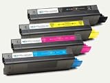 (Msi) 4-pack (4 Set) P42127401, P42127402, P42127403, P42127404, Okidata 42127401, 42127402, 42127403, 42127404 (Oki5100m) Y/m/c/bk Compatible Toner Cartridges