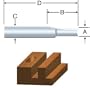 Vermont American 23103 1/4-by-1-Inch Carbide Tipped Straight Router Bit, 2-Flute 1/4-Inch Shank