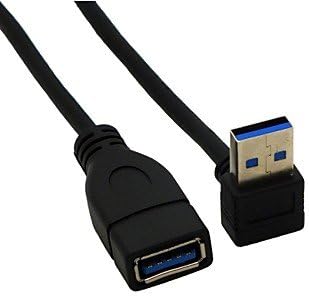 RML 0.1M 0.328FT Up Angled 90 Degrees USB 3.0 Male to Female Extension Cord Cable