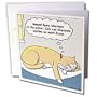 Rich Diesslins Funny General Cartoons - Cat Basks in the Sun and Thinks About Hibernation - Greeting Cards-12 Greeting Cards with envelopes