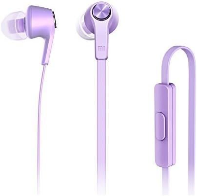 Xiaomi Piston Colorful Edition Headphones In-Ear Bass Earphones Earbuds Headset Remote Mic with Retail Box (Purple)