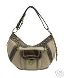 KATHY Van Zeeland - Kathy Van Zeeland Casual Friday Hobo in Natural Trimmed in Faux Pebble Grain