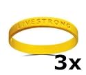 3x Original Livestrong Armband incl. $1 Krebshilfe Nike ADULT / Herren