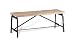 Laramie Modern Rustic Iron Solid Wood Industrial Bench