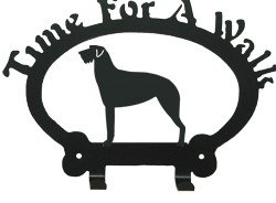 Dog Leash Hook - Irish Wolfhound (Time for a Walk)
