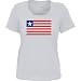 LIBERIA / LIBERIAN FLAG *Bella Ladies/ JUNIORS Short Sleeve Scoop Neck FITTED TEE (T-Shirt) Various Colors