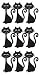 Essentials Large Dimensional Stickers-Black Cats Assorted